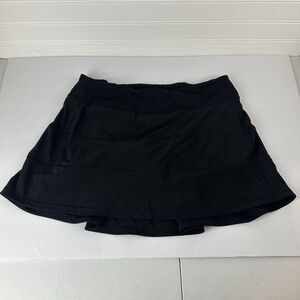 Lululemon Pace Rival Skirt 4-way Stretch 14" Black Womens Size 8 Tall Skort Run